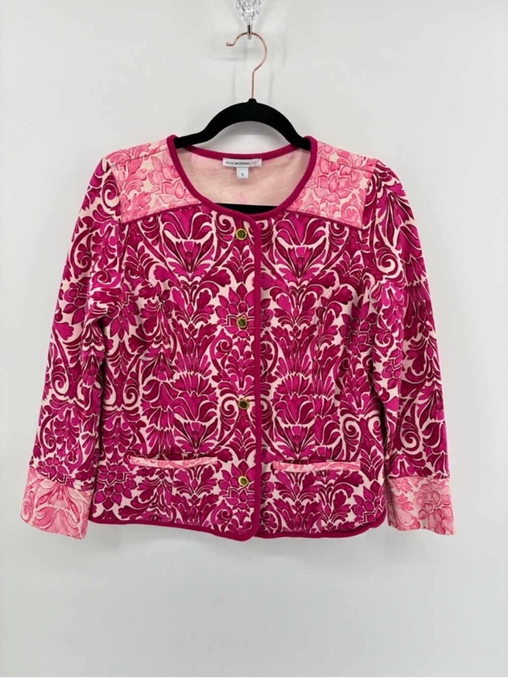 Isaac Mizrahi Pink Floral Blazer